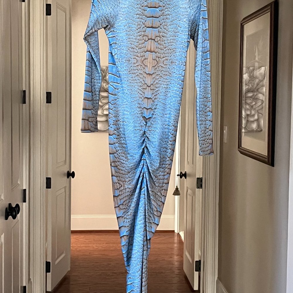 Ramona LaRue by Arianne Parker Dress Electric Crocodile M/L NWT